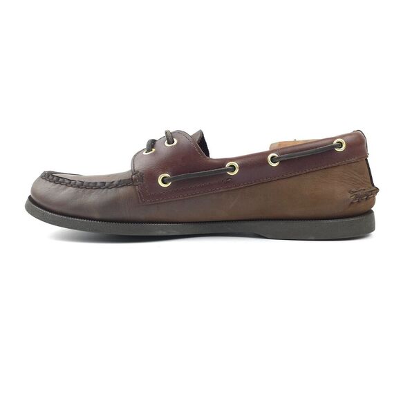 SPERRY Authentic Original Boat Shoes Leather Old Money Preppy Quiet Luxury Brown - Picture 4 of 9